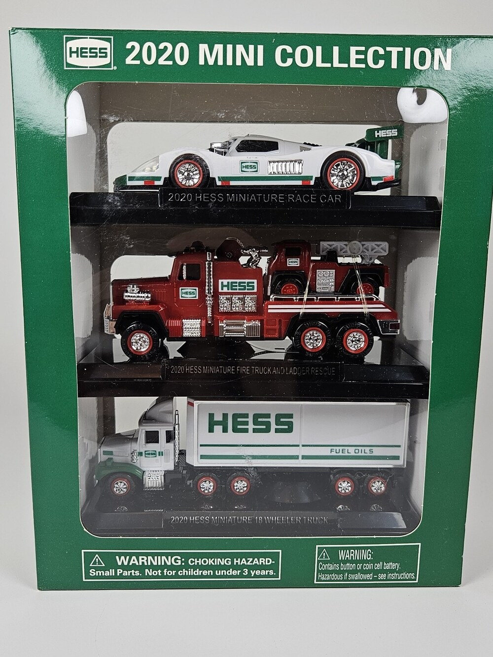 Hess 2020 Mini Collection Race Car Fire Truck & Rescue 18 Wheeler New